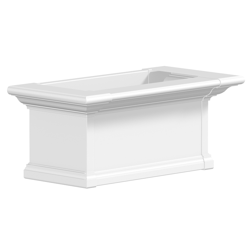 Mayne Yorkshire 2ft Weatherproof Traditional Vinyl Window Box in White