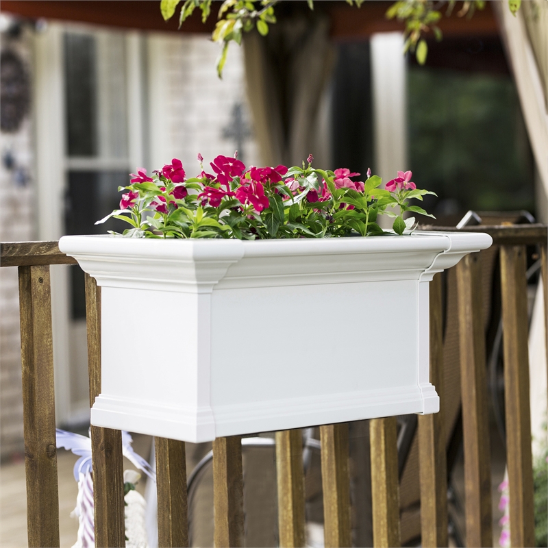 Mayne Yorkshire 2ft Weatherproof Traditional Vinyl Window Box in White