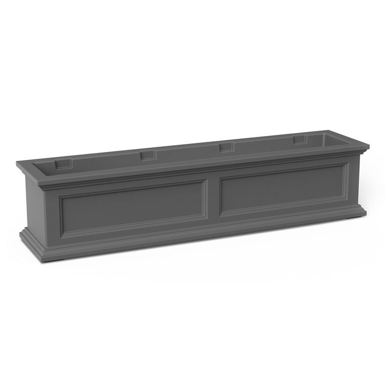 Mayne Fairfield 4ft Traditional Plastic Window Box in Graphite Gray