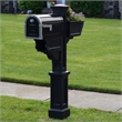 Mayne Signature Plus Weatherproof Traditional Plastic Mail Post in Black