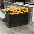 Mayne Fairfield 20x36 Weatherproof Traditional Plastic Planter in Espresso
