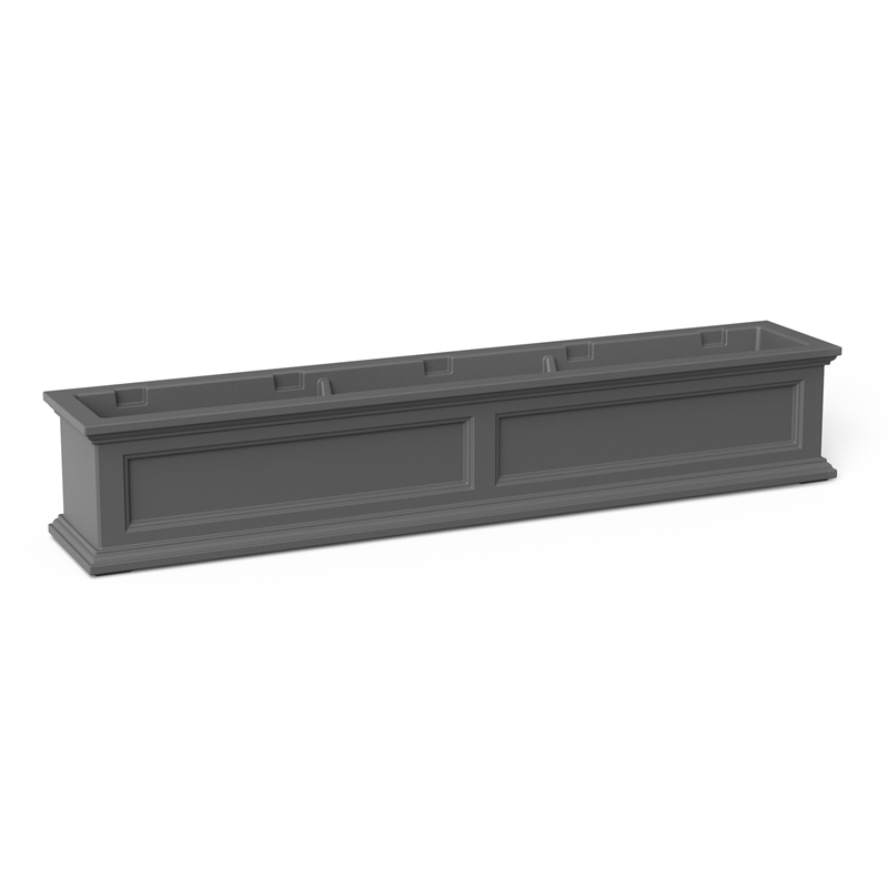 Mayne Fairfield 5ft Traditional Plastic Window Box in Graphite Gray