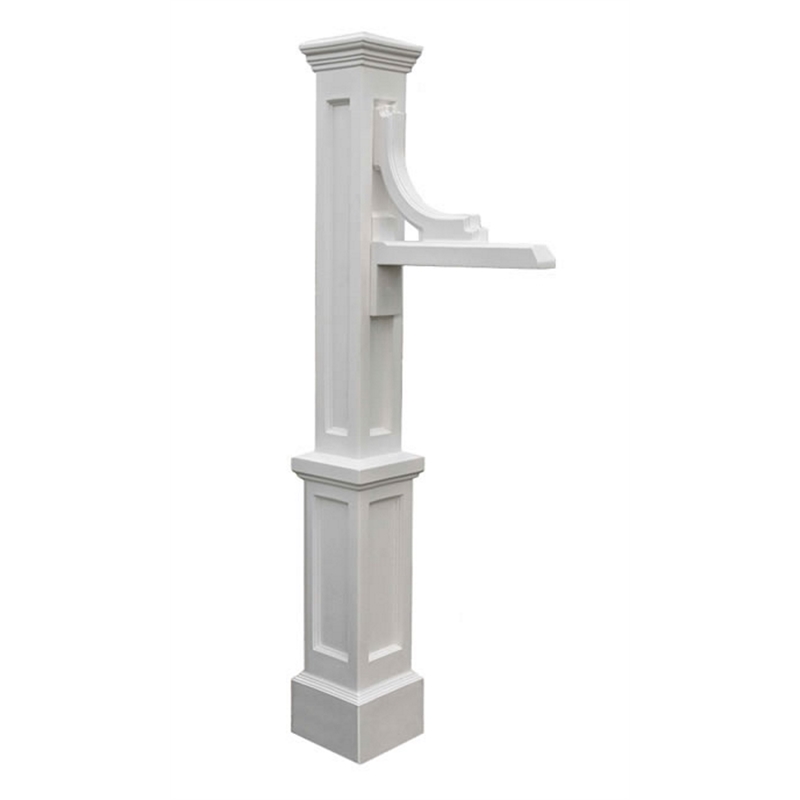 Mayne Woodhaven Traditional Plastic Address Sign Post in White