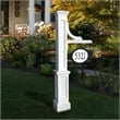 Mayne Woodhaven Traditional Plastic Address Sign Post in White