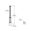 Mayne Signature Traditional Plastic Lamp Post without Mount in White