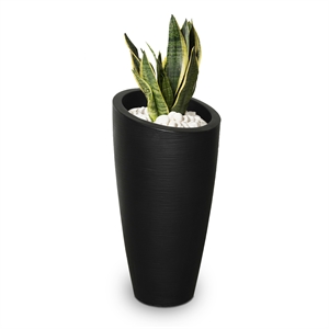 Mayne Modesto 32&quot Tall Weatherproof Modern Plastic Planter in Black