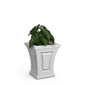 Mayne Cambridge 18&quot Traditional Polyethylene Resin Tall Planter in White
