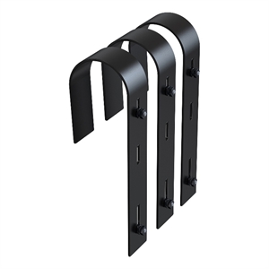 mayne traditional power coated steel handrail bracket in black (set of 3)