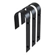 Mayne Traditional Power Coated Steel Handrail Bracket in Black (Set of 3)