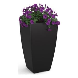 Mayne Kobi 26&quot Modern Polyethylene Resin Tall Planter in Black