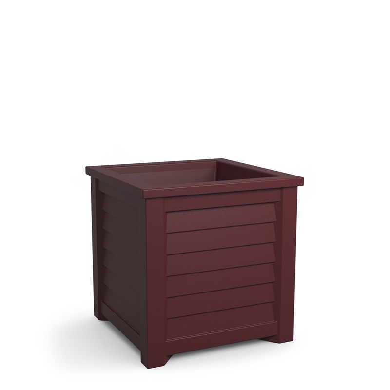 Mayne Lakeland 20x20 Coastal Polyethylene Resin Square Planter in Cranberry Red