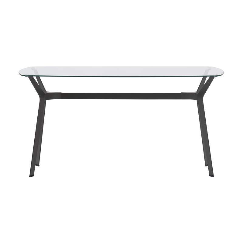 Studio Designs Home Archtech Rectangle Metal Dining Table/Office Desk in Pewter Cymax Business