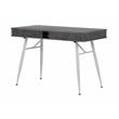 Calico Designs Alcove Wood Laptop Desk with Split Drawer in White/Cement Gray