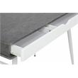 Calico Designs Alcove Wood Laptop Desk with Split Drawer in White/Cement Gray