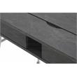 Calico Designs Alcove Wood Laptop Desk with Split Drawer in White/Cement Gray