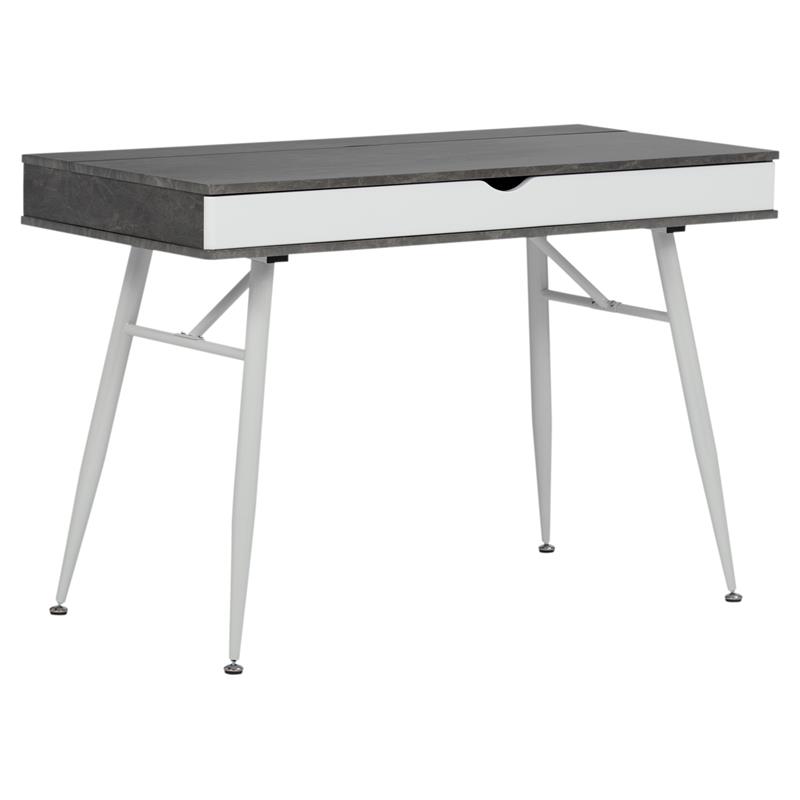 white cement desk