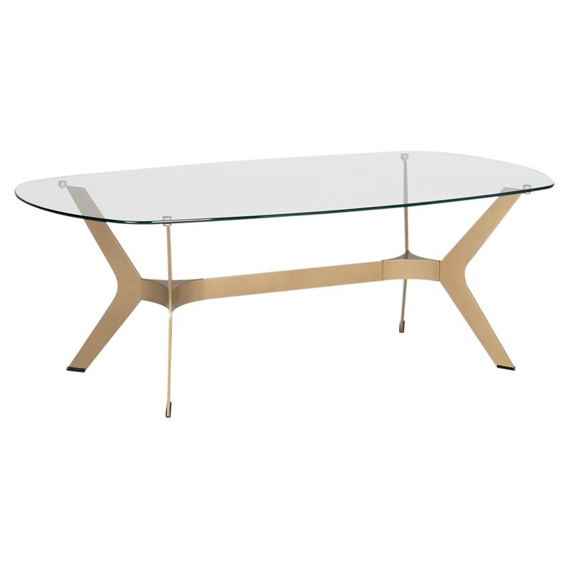 Studio Home Archtech 52 Rectangle Modern Metal Coffee Table In Gold 71011