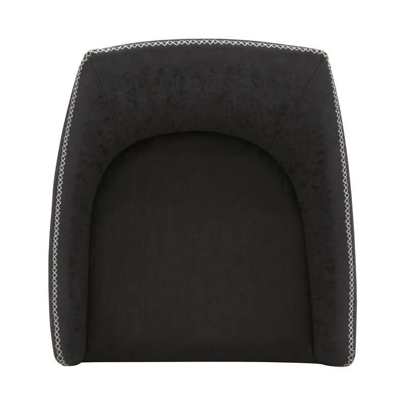 Calico Designs Sydney Stainless Steel Swivel Accent Chair in Patterned Dark Gray