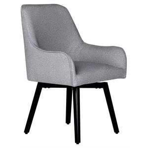 Studio Designs Home Spire Luxe Swivel Metal Accent Chair in Heather Gray