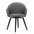 Studio Designs Home Dome Swivel Metal Accent Chair with Arms in Smoke Gray