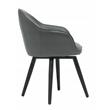 Studio Designs Home Dome Swivel Metal Accent Chair with Arms in Smoke Gray