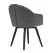 Studio Designs Home Dome Swivel Metal Accent Chair with Arms in Smoke Gray