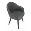 Studio Designs Home Dome Swivel Metal Accent Chair with Arms in Smoke Gray