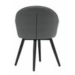 Studio Designs Home Dome Swivel Metal Accent Chair with Arms in Smoke Gray