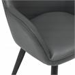 Studio Designs Home Dome Swivel Metal Accent Chair with Arms in Smoke Gray