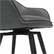 Studio Designs Home Dome Swivel Metal Accent Chair with Arms in Smoke Gray