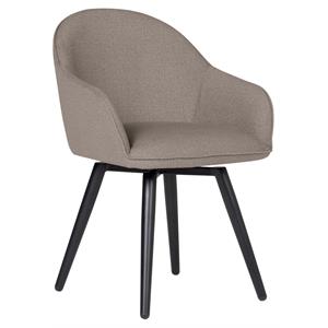 Studio Designs Home Dome Metal Upholstered Swivel Accent Arm Chair in Beige