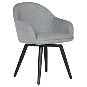 Studio Designs Home Dome Metal Upholstered Swivel Accent Arm Chair in Gray