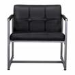Studio Designs Home Camber Small Metal and Bonded Leather Accent Chair in Black