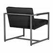 Studio Designs Home Camber Small Metal and Bonded Leather Accent Chair in Black