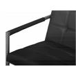 Studio Designs Home Camber Small Metal and Bonded Leather Accent Chair in Black
