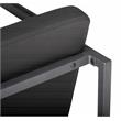 Studio Designs Home Camber Small Metal and Bonded Leather Accent Chair in Black