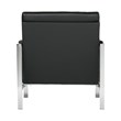 Studio Designs Home Atlas Bonded Leather and Metal Accent Chair in Black/Chrome