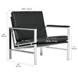Studio Designs Home Atlas Bonded Leather and Metal Accent Chair in Black/Chrome