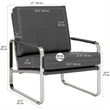 Studio Designs Home Allure 2-Piece Accent Chair and Ottoman Set in Smoke Grey