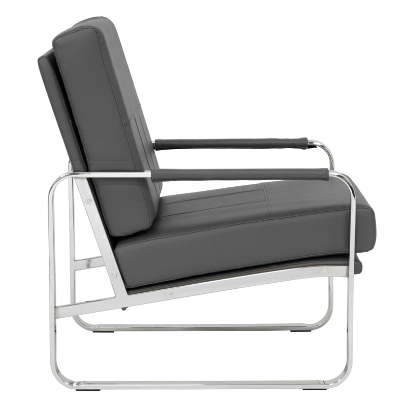 Studio Designs Home Allure 2-Piece Accent Chair and Ottoman Set in Smoke Grey
