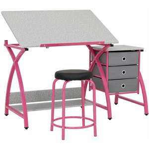 studio designs comet center plus drawing table with stool