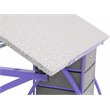 Studio Designs Comet Center Plus Drawing Table with Stool in Purple and Gray