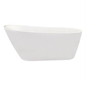 Altair Design Shaia 67&quot x 32&quot Freestanding Soaking Acrylic Bathtub in White