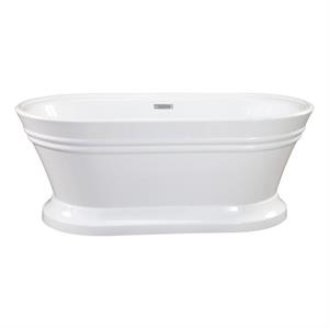 Altair Design Solace 59&quot x 30&quot Freestanding Soaking Acrylic Bathtub in White