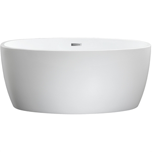 Altair Design Jolie 55&quot x 32&quot Freestanding Soaking Acrylic Bathtub in White