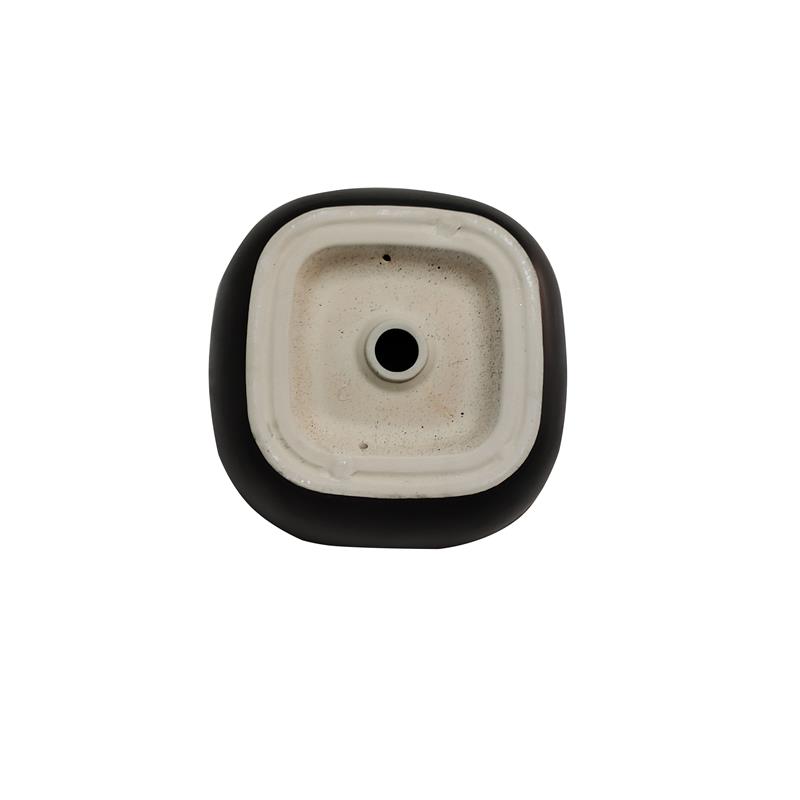 16 x 16 in. Square Matte Black Finish Ceramic Bathroom Vessel Sink