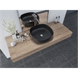 16 x 16 in. Square Matte Black Finish Ceramic Bathroom Vessel Sink