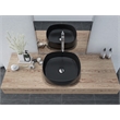 16 x 16 in. Square Matte Black Finish Ceramic Bathroom Vessel Sink
