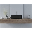 16 x 16 in. Square Matte Black Finish Ceramic Bathroom Vessel Sink