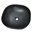 16 x 16 in. Square Matte Black Finish Ceramic Bathroom Vessel Sink